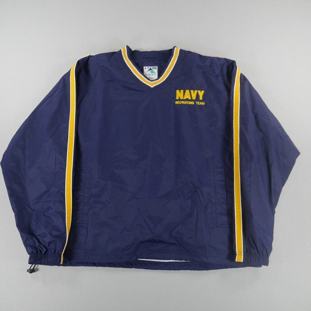 Vintage‎ Y2K Navy Recruiter Windbreaker Blue/Yellow Mens Size Large Sportswear
